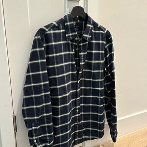 Men’s J Crew long sleeve shirt slim untucked medium blue green pattern